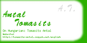 antal tomasits business card